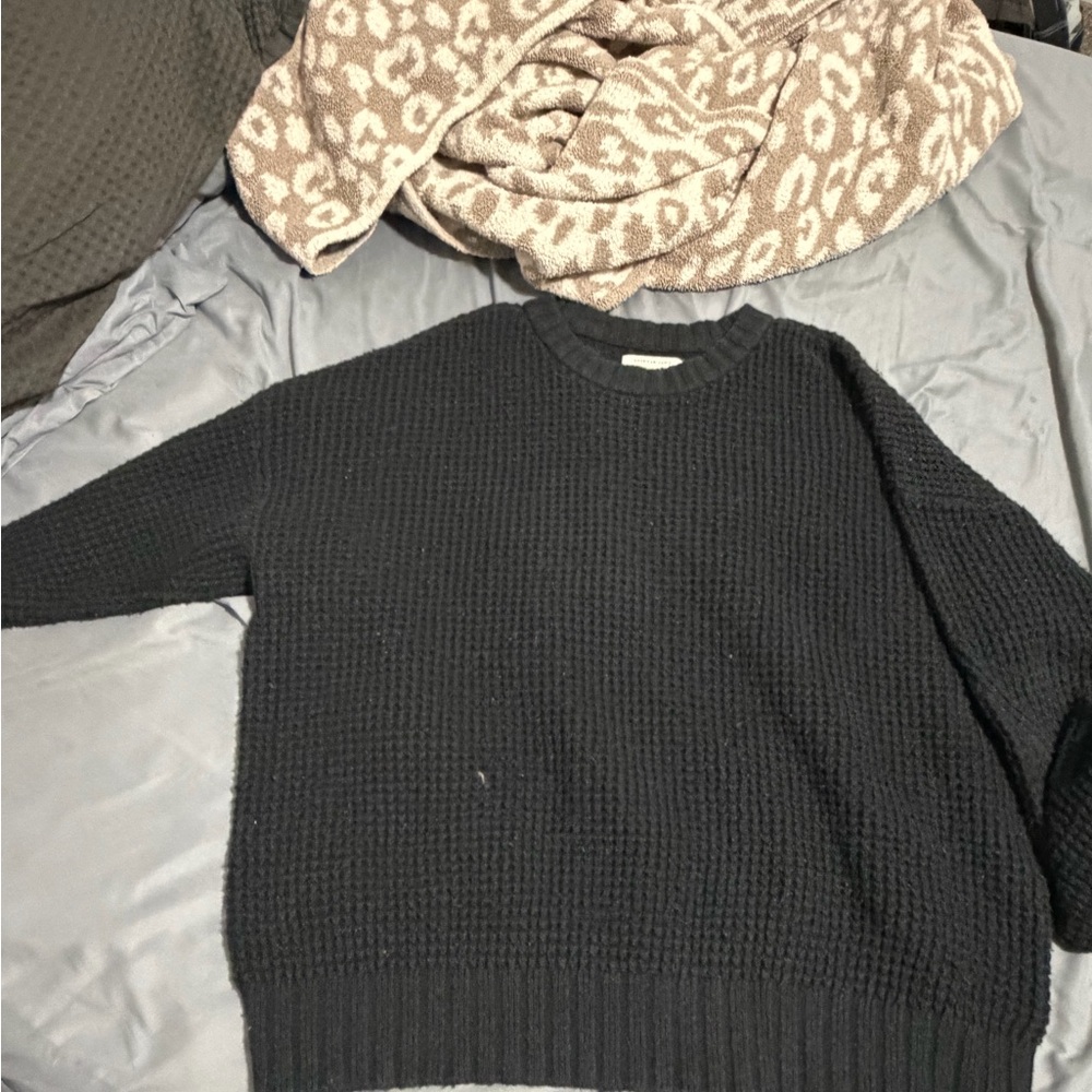 American Eagle Outfitters Black Crew Neck Sweater
